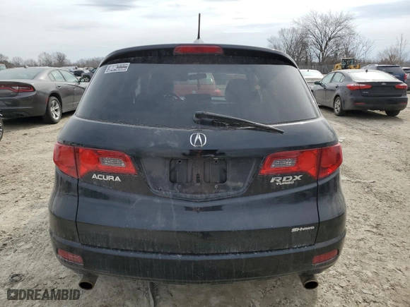 2007 Acura RDX Tech Pkg with VIN 5J8TB18577A010916, listed as a Copart auction lot 46912495 with 166,484 mi miles and Salvage Title. Bid and sale history available at carsss.com. Image 6.