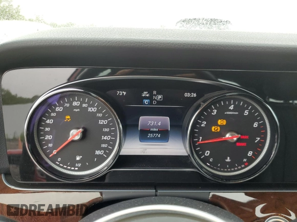 2019 Mercedes-Benz E 300 with VIN WDDZF4KB7KA510425, listed as a Copart auction lot 58826625 with 25,774 mi miles and Salvage title. Bid and sale history available at DreamBid. Image 9.