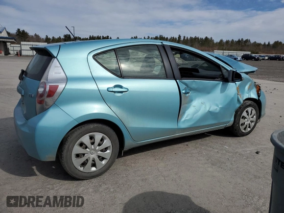 2013 Toyota Prius One with VIN JTDKDTB39D1049512, listed as a Copart auction lot 49312605 with Not Provided miles and Salvage Title. Bid and sale history available at DreamBid. Image 3.