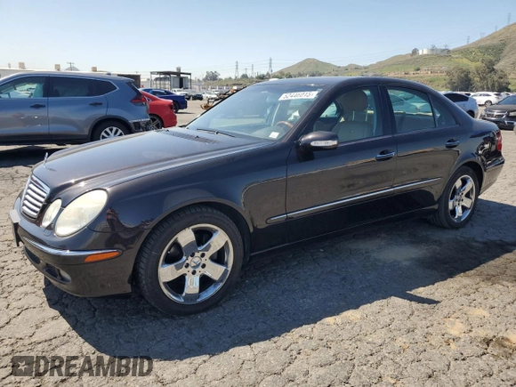 2005 Mercedes-Benz E 320 with VIN WDBUF65J55A675993, listed as a Copart auction lot 52446015 with 64,459 mi miles and Salvage Title. Bid and sale history available at DreamBid. Image 1.