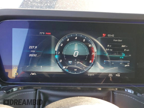 2023 Mercedes-Benz G 550 with VIN W1NYC6BJ8PX477062, listed as a Copart auction lot 46707575 with 20,232 mi miles and Salvage Title. Bid and sale history available at DreamBid. Image 9.