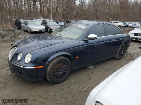 2007 Jaguar S-Type 3.0 with VIN SAJWA01A37FN79962, listed as a Copart auction lot 44360005 with 0 mi miles and Salvage Title. Bid and sale history available at carsss.com. Image 1.