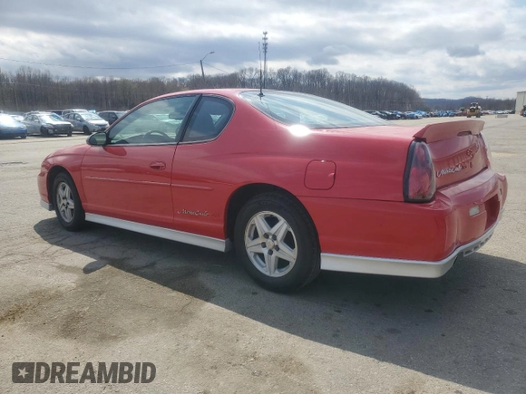 2002 Chevrolet Monte Carlo SS with VIN 2G1WX15K829204858, listed as a Copart auction lot 50626175 with 84,085 mi miles and Salvage Title. Bid and sale history available at carsss.com. Image 2.