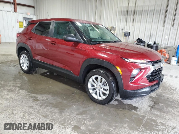 2024 Chevrolet TrailBlazer LS with VIN KL79MNSL6RB051615, listed as a Copart auction lot 50523835 with 20,108 mi miles and Salvage Title. Bid and sale history available at DreamBid. Image 4.