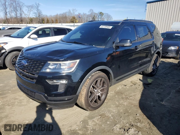 2018 Ford Explorer Sport z VIN 1FM5K8GT0JGC62152, wystawiony jako Copart lot #42720405 z przebiegiem 116 387 mil mil oraz Szkoda całkowita • Salvage title. Historia ofert i sprzedaży dostępna na DreamBid. Obrazek 1.
