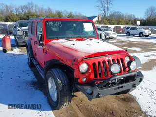 2018 Jeep Wrangler JK Unlimited Sport with VIN 1C4BJWDG9JL874850, listed as a IAAI auction lot 41482613 with 80,669 mi miles. Bid and sale history available at carsss.com. Image 1.
