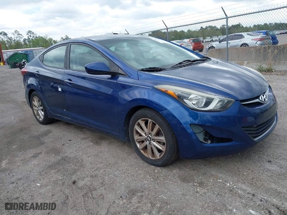 2015 Hyundai Elantra SE with VIN 5NPDH4AE4FH594566, listed as a IAAI auction lot 41854488 with 105,074 mi miles. Bid and sale history available at carsss.com. Image 1.