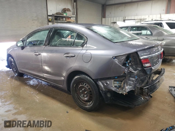 2014 Honda Civic Sedan LX with VIN 19XFB2F55EE019421, listed as a Copart auction lot 48366225 with 72,076 mi miles and Salvage Title. Bid and sale history available at carsss.com. Image 2.