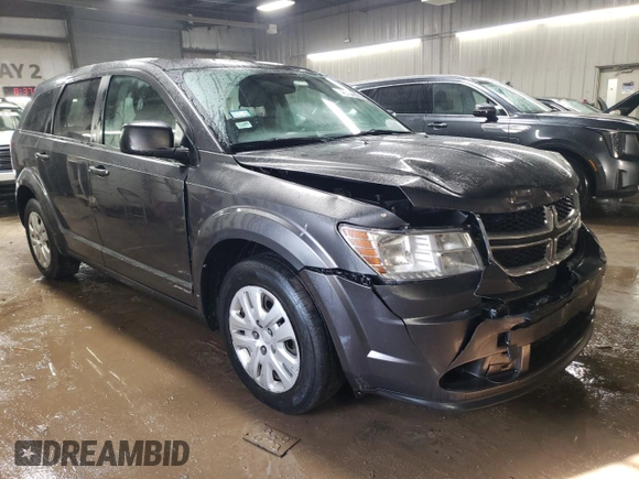 2014 Dodge Journey American Value Pkg with VIN 3C4PDCABXET183518, listed as a Copart auction lot 46734295 with 86,053 mi miles and Salvage Title. Bid and sale history available at carsss.com. Image 4.