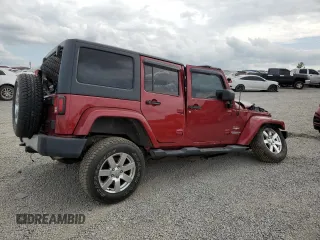2013 Jeep Wrangler Unlimited Sahara with VIN 1C4BJWEG6DL548801, listed as a Copart auction lot 54563075 with Not provided miles and Salvage title. Bid and sale history available at DreamBid. Image 3.