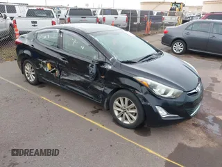 2014 Hyundai Elantra SE z VIN KMHDH4AEXEU172446, wystawiony jako IAAI lot #41819303 z przebiegiem 95 751 mil mil oraz . Historia ofert i sprzedaży dostępna na DreamBid. Obrazek 1.