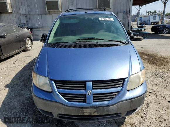 2007 Dodge Caravan SE with VIN 1D4GP25R77B136091, listed as a Copart auction lot 61970795 with Not provided miles and Clean title. Bid and sale history available at DreamBid. Image 5.