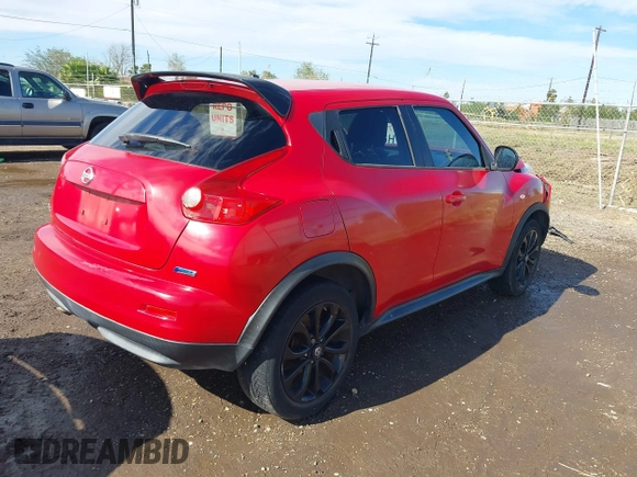 2014 Nissan Juke S with VIN JN8AF5MRXET356779, listed as a IAAI auction lot 41351761 with 1 mi miles. Bid and sale history available at carsss.com. Image 4.