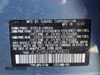 2023 Subaru Crosstrek Special Sports z VIN JF2GTHSC0PH299031, wystawiony jako Copart lot #56156175 z przebiegiem 47 903 mil mil oraz Szkoda całkowita • Salvage title. Historia ofert i sprzedaży dostępna na DreamBid. Obrazek 13.