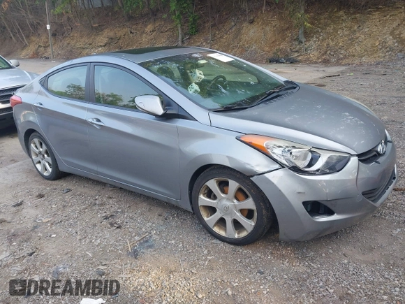 2012 Hyundai Elantra Limited with VIN KMHDH4AE0CU374001, listed as a IAAI auction lot 42394880 with 99,282 mi miles and . Bid and sale history available at DreamBid. Image 1.