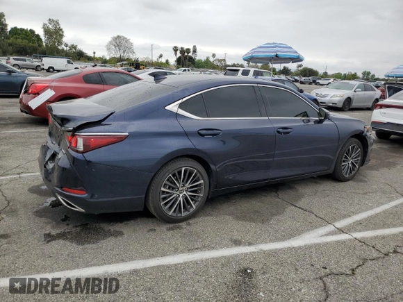 2023 Lexus ES 350 with VIN 58ADZ1B13PU150596, listed as a Copart auction lot 55515215 with 20,314 mi miles and Salvage title. Bid and sale history available at DreamBid. Image 3.