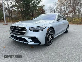 2021 Mercedes-Benz S-Class S 580 with VIN W1K6G7GB8MA039284, listed as a Copart auction lot 51819575 with 77,726 mi miles and Clean Title. Bid and sale history available at carsss.com. Image 1.