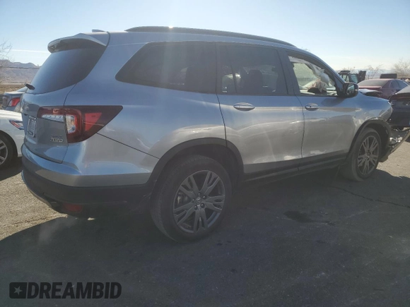 2022 Honda Pilot Sport with VIN 5FNYF6H35NB049576, listed as a Copart auction lot 87118524 with 36,038 mi miles and Salvage Title. Bid and sale history available at DreamBid. Image 3.