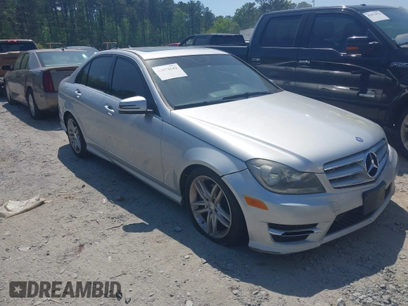 2012 Mercedes-Benz C-Class C 300 Sport with VIN WDDGF8BB2CR205819, listed as a IAAI auction lot 42074242 with 195,359 mi miles. Bid and sale history available at carsss.com. Image 1.