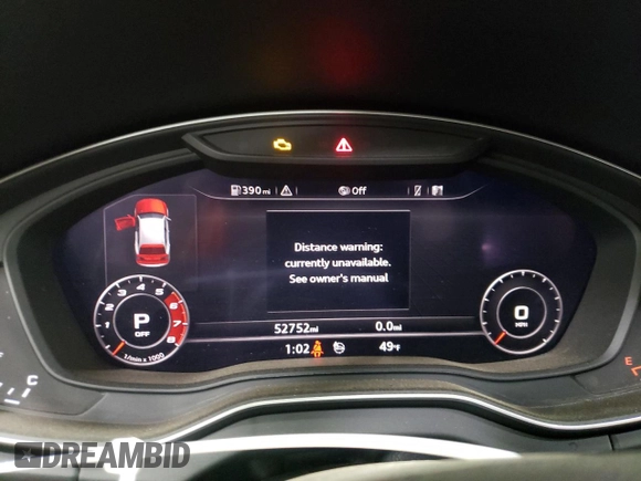 2018 Audi SQ5 Prestige with VIN WA1C4AFY2J2232765, listed as a Copart auction lot 42910454 with 52,752 mi miles and . Bid and sale history available at DreamBid. Image 9.