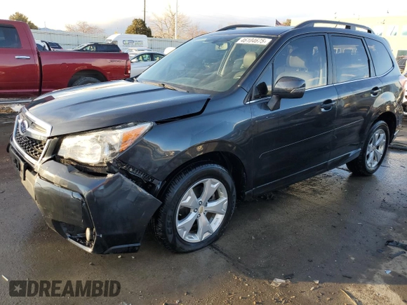 2014 Subaru Forester 2.5i Touring with VIN JF2SJAMC8EH416792, listed as a Copart auction lot 46104675 with 156,808 mi miles and Salvage Title. Bid and sale history available at carsss.com. Image 1.