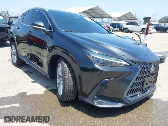2025 Lexus NX 350 Premium with VIN 2T2GGCEZ6SC073039, listed as a IAAI auction lot 42358628 with 9,549 mi miles and . Bid and sale history available at DreamBid. Image 1.