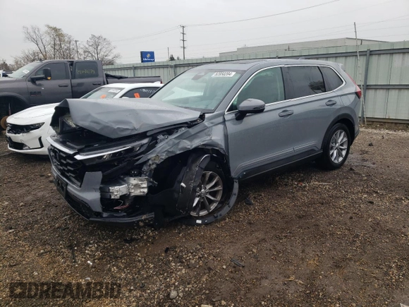 2025 Honda CR-V EX-L with VIN 7FARS4H76SE006985, listed as a Copart auction lot 82050204 with 1,908 mi miles and Salvage Title. Bid and sale history available at DreamBid. Image 1.