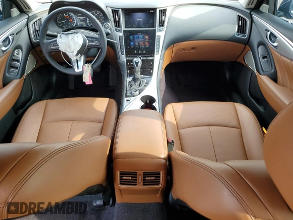 2024 Infiniti Q50 Luxe with VIN JN1EV7BR6RM630092, listed as a Copart auction lot 56903184 with 4,846 mi miles and Salvage Title. Bid and sale history available at DreamBid. Image 8.