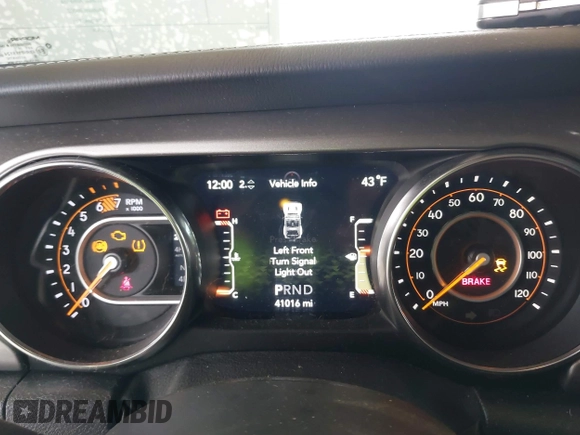 2019 Jeep Wrangler Unlimited Sahara with VIN 1C4HJXEN0KW540591, listed as a IAAI auction lot 42076235 with 41,016 mi miles and . Bid and sale history available at DreamBid. Image 7.