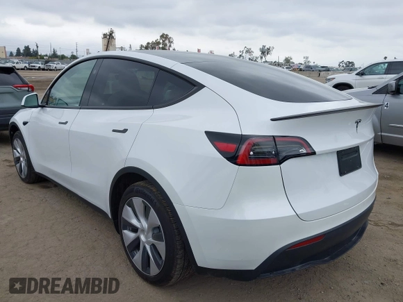 2024 Tesla Model Y with VIN 7SAYGDED4RF055859, listed as a IAAI auction lot 42201099 with 17,373 mi miles and . Bid and sale history available at DreamBid. Image 3.