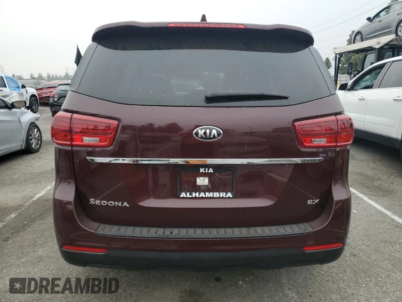 2019 Kia Sedona EX with VIN KNDMB5C10K6516212, listed as a Copart auction lot 86363854 with 67,144 mi miles and Salvage Title. Bid and sale history available at carsss.com. Image 6.