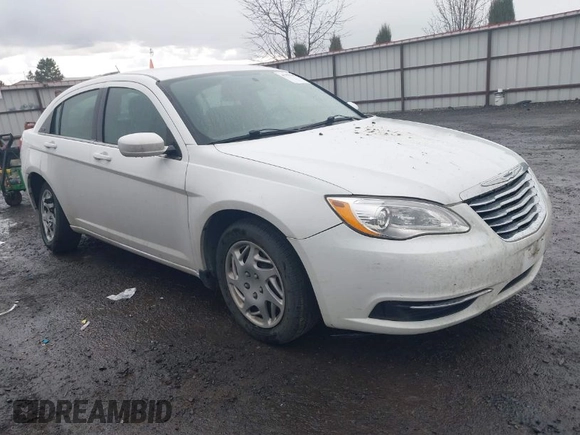 2013 Chrysler 200 LX with VIN 1C3CCBAB2DN668251, listed as a IAAI auction lot 41950141 with 165,177 mi miles. Bid and sale history available at carsss.com. Image 1.