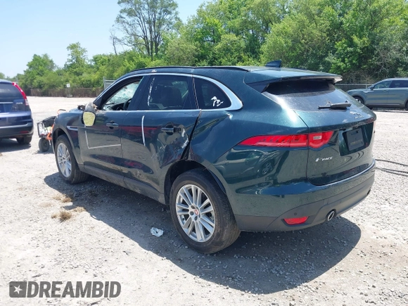 2017 Jaguar F-Pace 35t Prestige with VIN SADCK2BV1HA490874, listed as a IAAI auction lot 42551753 with 52,270 mi miles and . Bid and sale history available at DreamBid. Image 3.