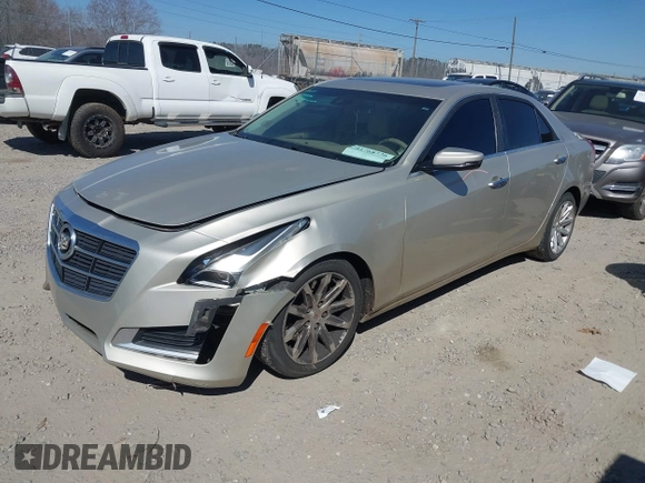 2014 Cadillac CTS Luxury RWD with VIN 1G6AR5SX3E0123075, listed as a IAAI auction lot 41768726 with 184,457 mi miles. Bid and sale history available at carsss.com. Image 2.