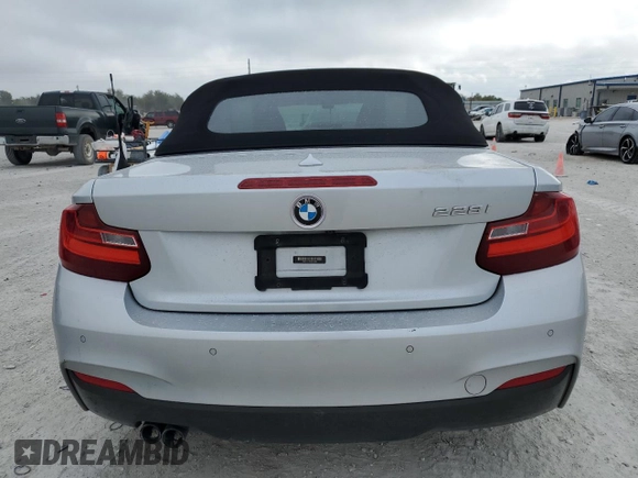2016 BMW 2 Series 228i with VIN WBA1K9C57GV710355, listed as a Copart auction lot 89072625 with 80,925 mi miles and Salvage Title. Bid and sale history available at carsss.com. Image 6.