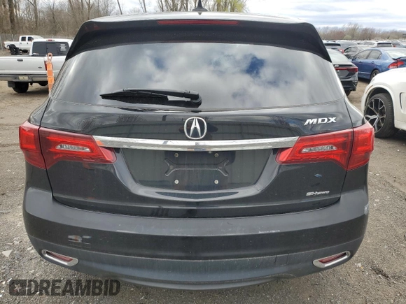 2016 Acura MDX w/Tech with VIN 5FRYD4H46GB053849, listed as a Copart auction lot 53249525 with 67,717 mi miles and Salvage Title. Bid and sale history available at carsss.com. Image 6.