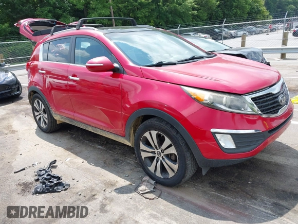 2013 Kia Sportage EX with VIN KNDPC3A27D7475195, listed as a IAAI auction lot 42623097 with 88,728 mi miles and . Bid and sale history available at DreamBid. Image 1.