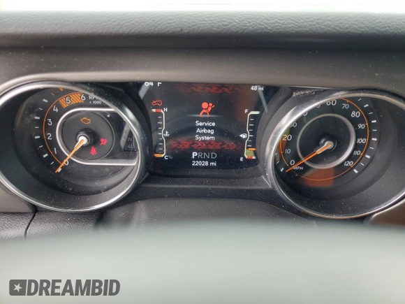 2022 Jeep Wrangler Unlimited Willys with VIN 1C4HJXDM6NW135462, listed as a Copart auction lot 53467564 with 22,028 mi miles and Non Repairable. Bid and sale history available at DreamBid. Image 9.