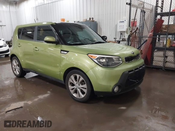 2015 Kia Soul + with VIN KNDJP3A57F7774967, listed as a IAAI auction lot 41376725 with 71,284 mi miles. Bid and sale history available at carsss.com. Image 1.