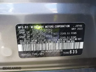2023 Mitsubishi Outlander SE with VIN JA4J4UA8XPZ056578, listed as a IAAI auction lot 41735091 with 20,801 mi miles. Bid and sale history available at carsss.com. Image 9.