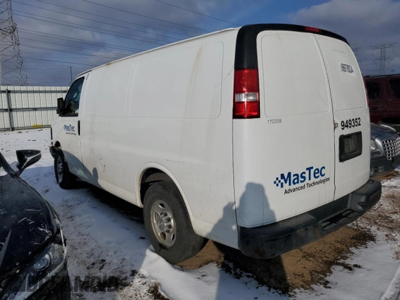 2017 Chevrolet Express Cargo with VIN 1GCWGAFF9H1289313, listed as a Copart auction lot 86978034 with 202,794 mi miles and Salvage title. Bid and sale history available at DreamBid. Image 2.