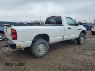 2007 Dodge Ram 2500 ST with VIN 3D7KS26D87G778311, listed as a Copart auction lot 52297855 with 65,598 mi miles and Clean Title. Bid and sale history available at carsss.com. Image 3.
