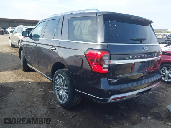 2022 Ford Expedition Platinum with VIN 1FMJU1MT4NEA00365, listed as a IAAI auction lot 41125340 with 60,080 mi miles. Bid and sale history available at carsss.com. Image 3.