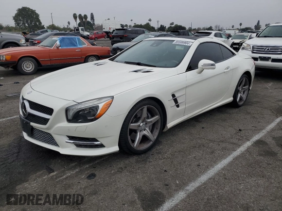 2015 Mercedes-Benz SL 550 with VIN WDDJK7DA3FF036660, listed as a Copart auction lot 85599904 with 55,383 mi miles and Salvage title. Bid and sale history available at DreamBid. Image 1.