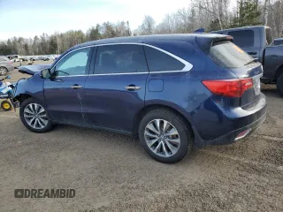 2016 Acura MDX w/Tech/Entertainment with VIN 5FRYD4H69GB504841, listed as a Copart auction lot 45375585 with 0 mi miles and Salvage Title. Bid and sale history available at carsss.com. Image 2.