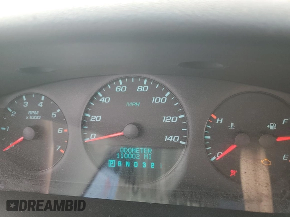 2011 Chevrolet Impala LS Fleet with VIN 2G1WF5EK0B1285055, listed as a Copart auction lot 54221105 with 110,002 mi miles and Salvage Title. Bid and sale history available at DreamBid. Image 9.