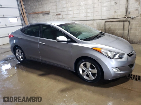 2012 Hyundai Elantra Limited with VIN KMHDH4AE8CU185970, listed as a Copart auction lot 65703595 with 153,374 mi miles and Clean title. Bid and sale history available at DreamBid. Image 4.