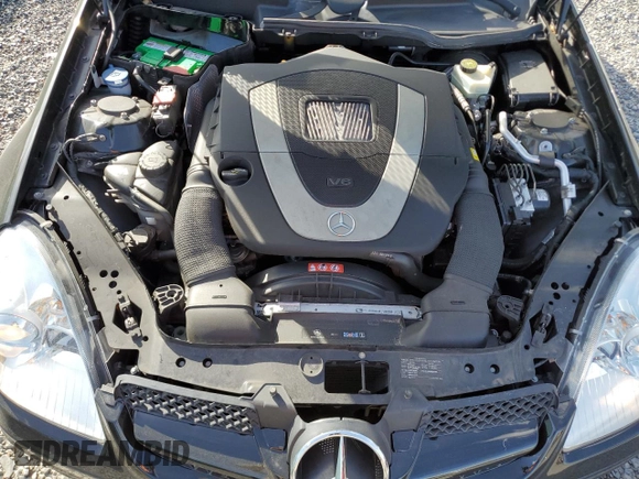 2009 Mercedes-Benz SLK-Class 3.0L with VIN WDBWK54F79F190128, listed as a Copart auction lot 80048934 with 32,354 mi miles and Salvage Title. Bid and sale history available at carsss.com. Image 11.