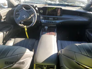 2023 Lexus LS with VIN JTHD51FF2P5018953, listed as a Copart auction lot 86888314 with 0 mi miles and Salvage Title. Bid and sale history available at carsss.com. Image 8.