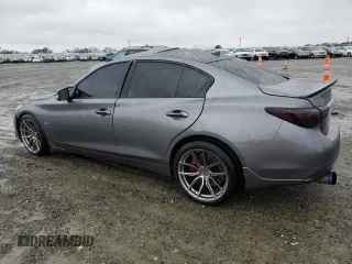 2020 Infiniti Q50 Red Sport 400 with VIN JN1FV7APXLM630723, listed as a Copart auction lot 86551714 with 45,596 mi miles and Salvage Title. Bid and sale history available at carsss.com. Image 2.